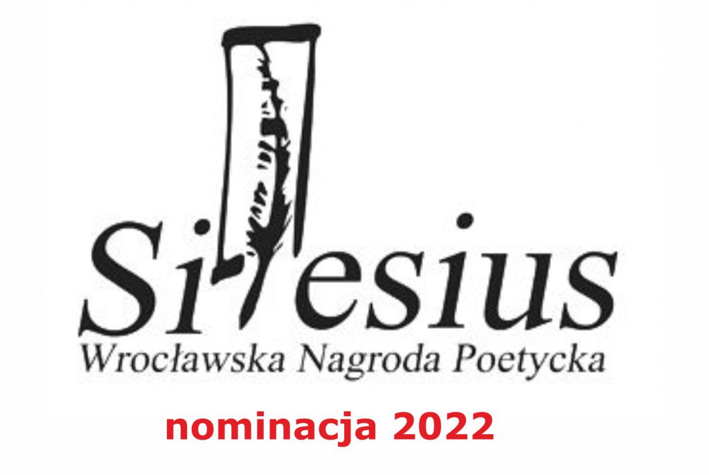 logo z tekstem: Silesius Wrocławska Nagroda Poetycka i napis: nominacje 2022