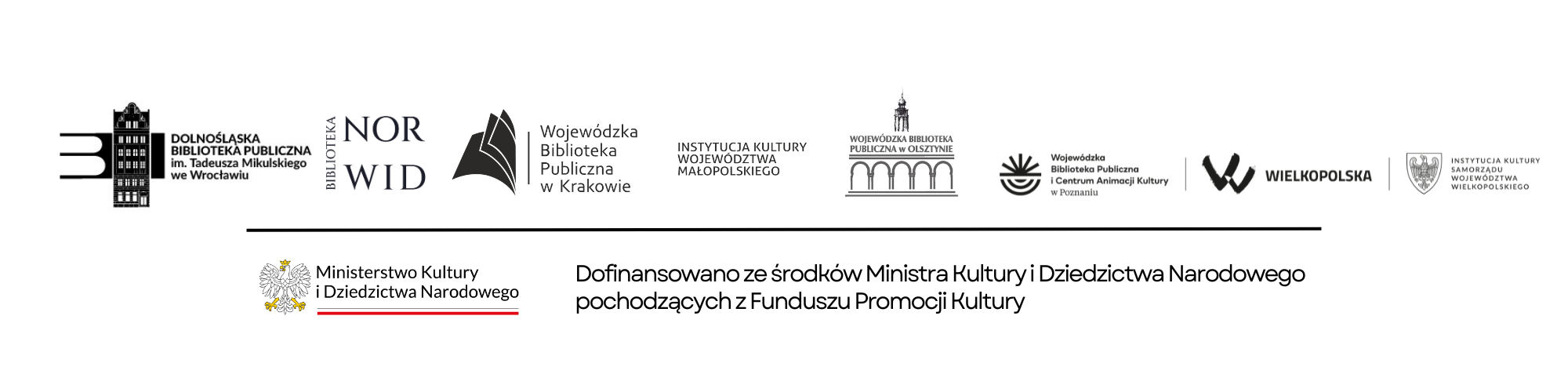 to są znaki czyli logotypy bibliotek i ministerstwa kultury i dziedzictwa narodowego