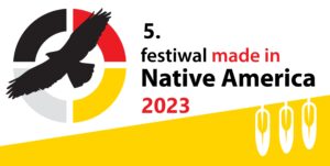 Logo festiwalu w kolorach żółci, czerwieni, czerni i bieli