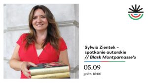 Biały plakat z kolorowym protretem kobiety